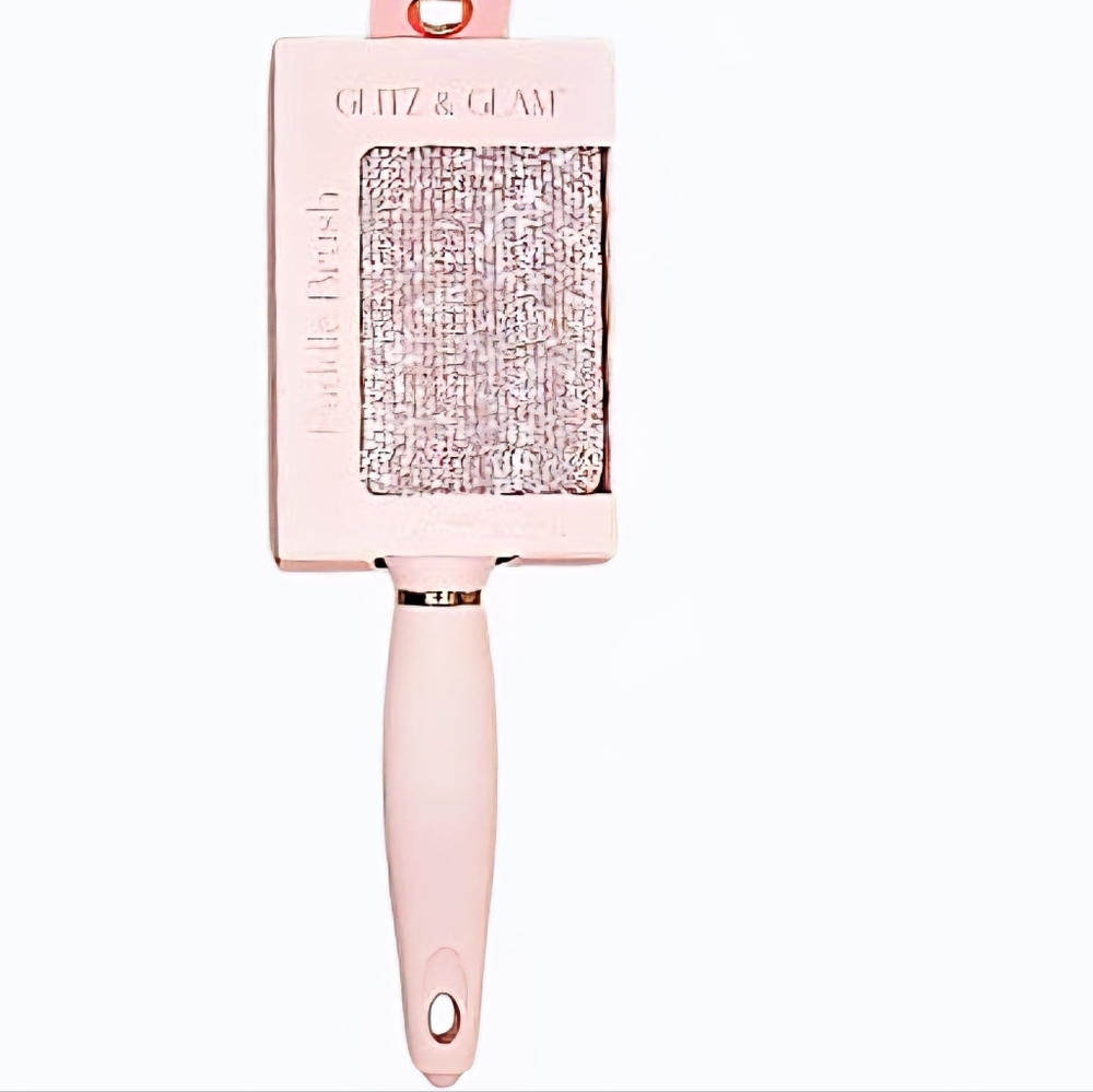 Glitz & Glam Pink Rhinestone Bling Paddle Brush